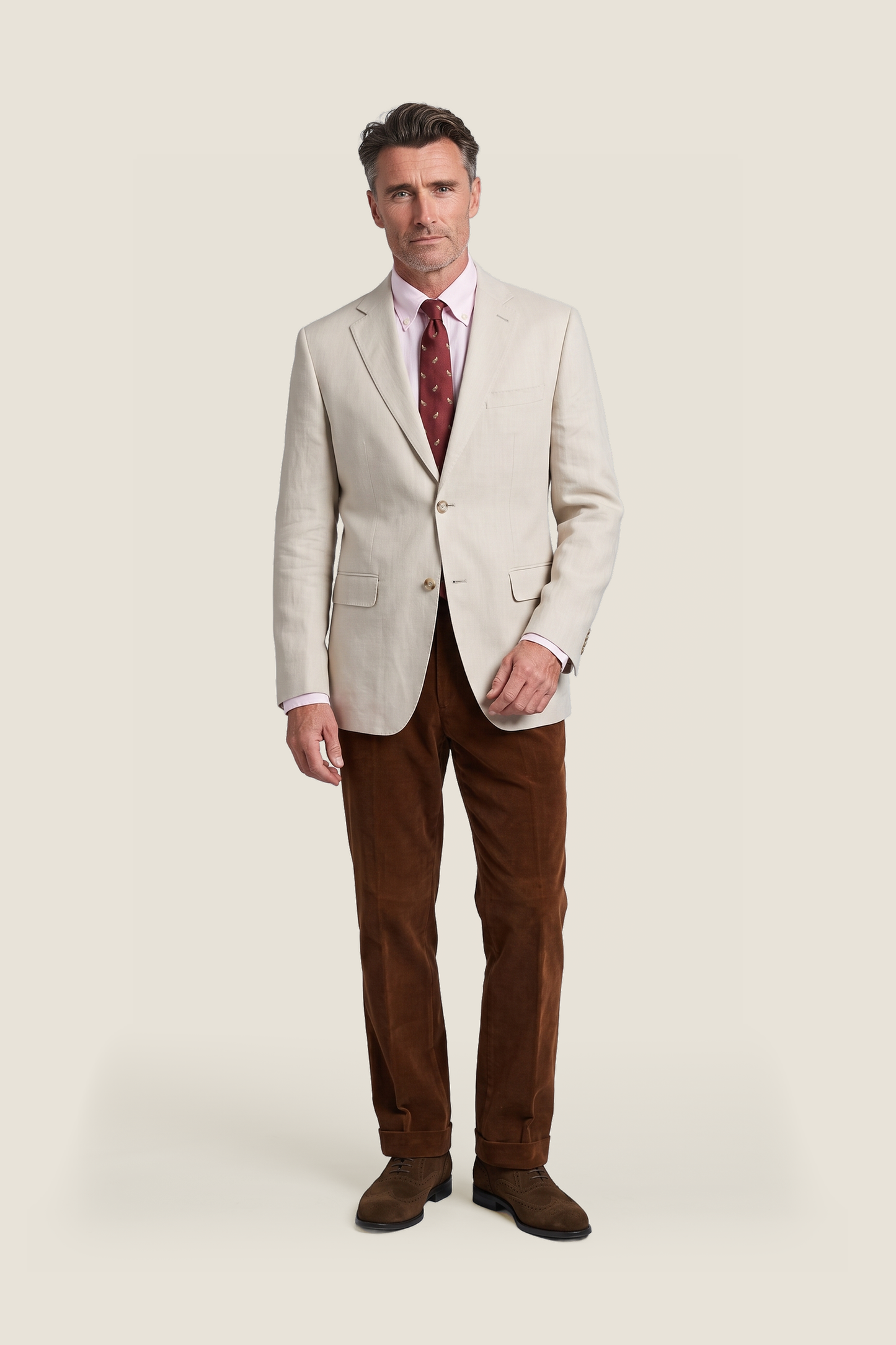 Linnen Colbert | Beige