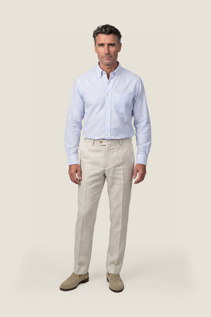 Shirt Button Down | Licht Blauw Streep