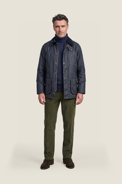 Gewachste Jacke Beaufort | Marineblau