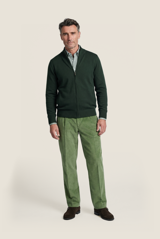 Merino Rits Vest | Fles Groen