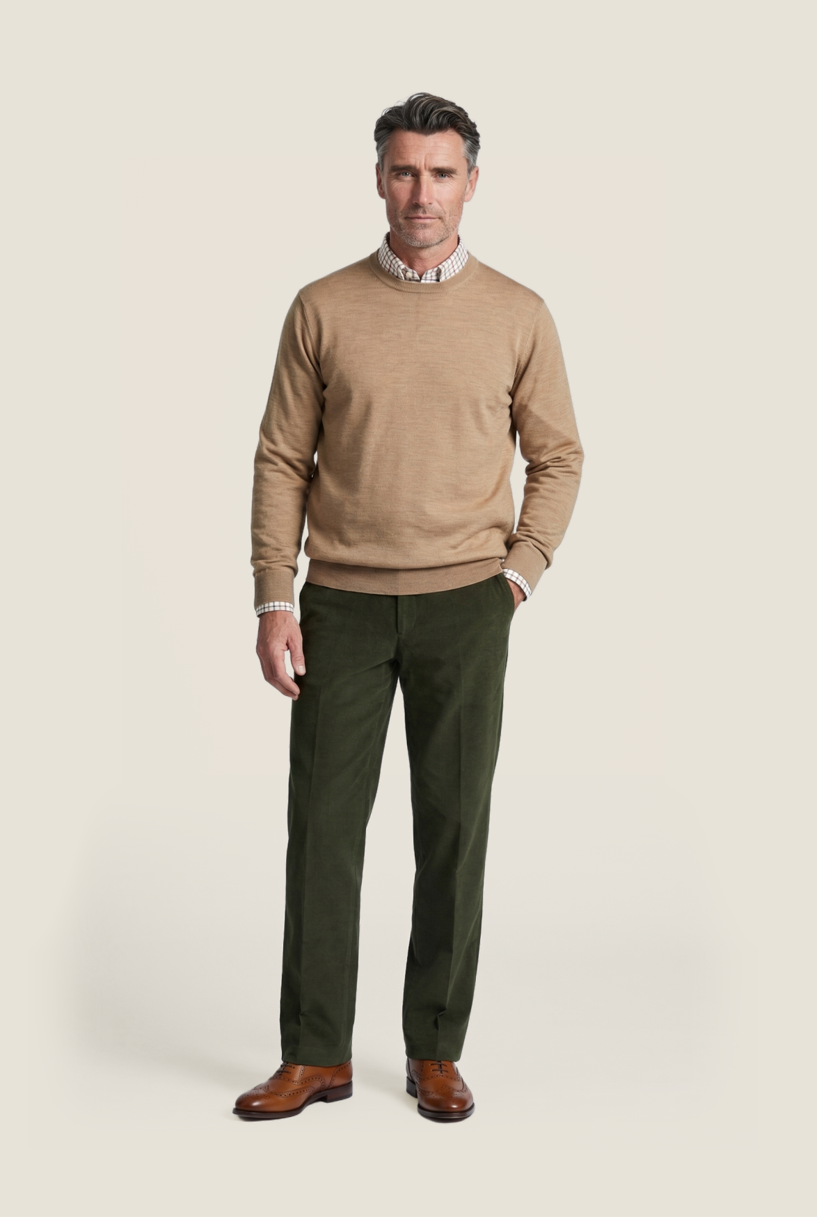 Merino O-Hals | Camel