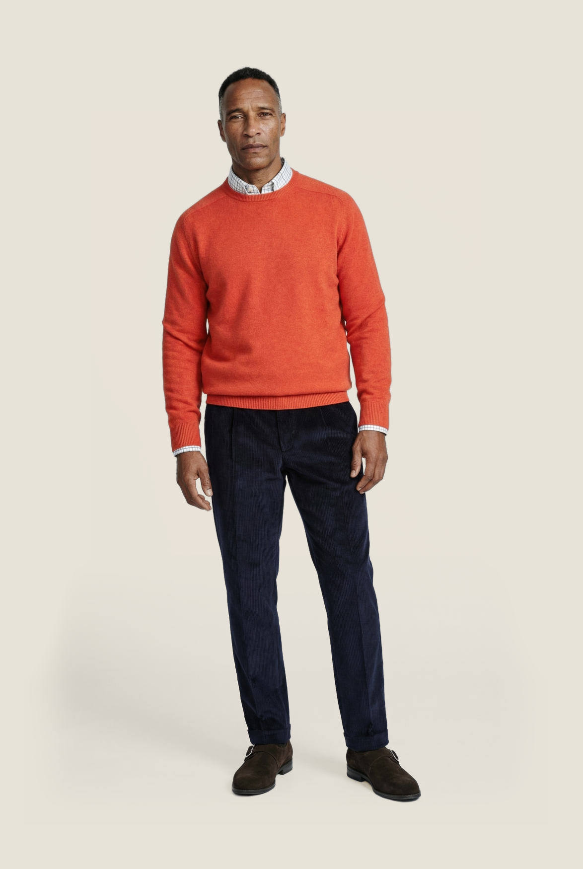 Pullover Lambswool round neck | Red