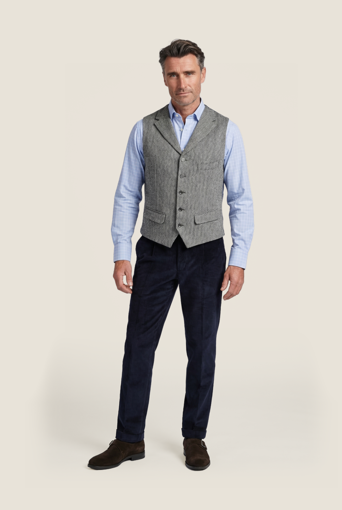 Harris Tweed Gilet | Grey